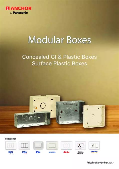 metal boxes for modular switches|modular box size list.